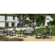 Salon de jardin PIAVE 6 personnes en aluminium et Dralon- Hevea