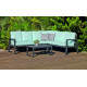 Salon de jardin d'angle DALIA 5 personnes en aluminium et DralonLux-Hevea