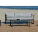 Salon de jardin MONTANA 7 personnes en aluminium et DRALON-Hevea