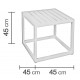 Table basse ALBA en aluminium-Hevea