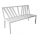 Banc de jardin et piscine GULLIVER BANCO en aluminium et dralon-Hevea