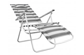 Grand fauteuil Relax pliant NEPTUNO CONFORT en aluminium et textilène-Hevea