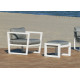 Salon de jardin MONTANA 6 personnes en aluminium et dralon-Hevea