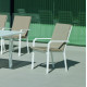 Fauteuil salon de jardin en aluminium et Dralon - Caravel - Hevea