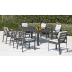 Fauteuil salon de jardin en aluminium et Dralon - Camelia - Hevea