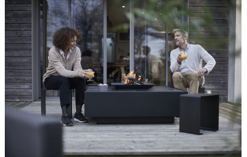 Table basse brasero extérieur Etna 1200 à bois - Cemétal