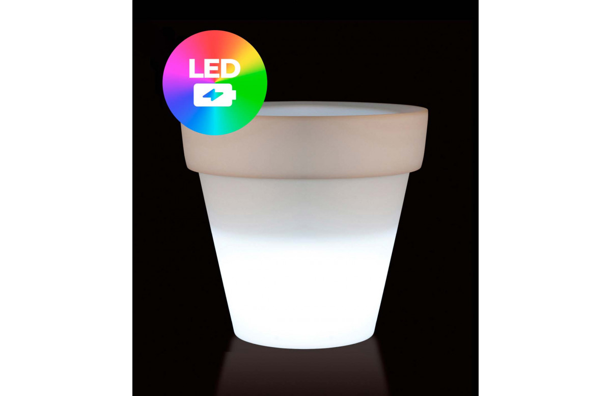 Pot de fleur 160x160x138 STUDIO PLANTERS Led RGBW et batterie par Studio Vondom - Vondom Pot de fleur 160x160x138 STUDIO PLANTERS Led RGBW et batterie par Studio Vondom - Vondom