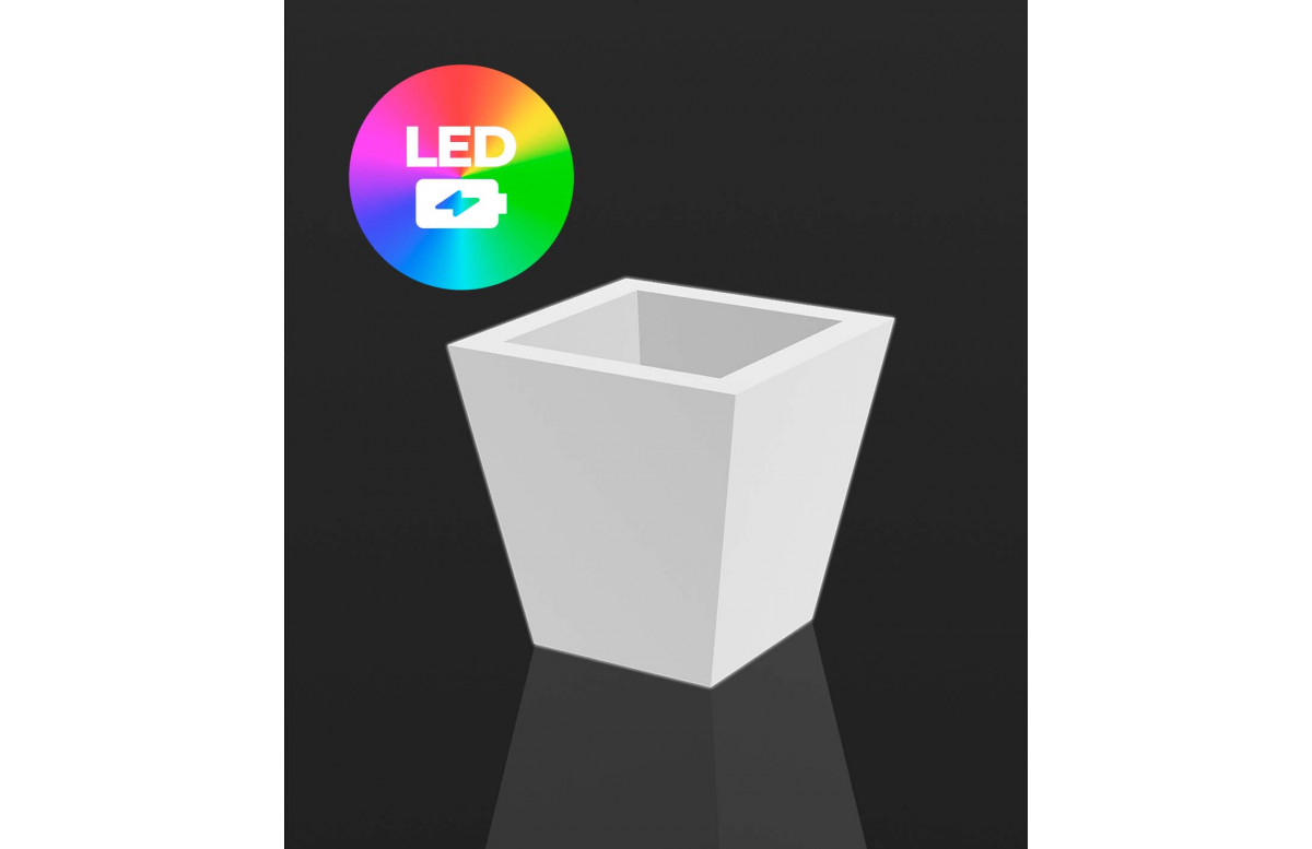 Pot de fleur 40x40x40 STUDIO PLANTERS Led RGBW et batterie par Studio Vondom - Vondom