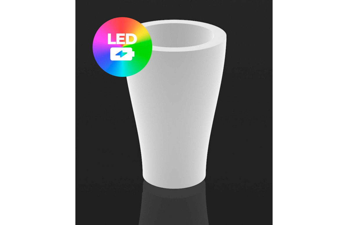 Pot de fleur 45x45x85 STUDIO PLANTERS Led RGBW et batterie par Studio Vondom - Vondom Pot de fleur 45x45x85 STUDIO PLANTERS Led RGBW et batterie par Studio Vondom - Vondom