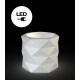 Pot de fleur 60x60x50 MARQUIS led blanc par JM Ferrero - Vondom