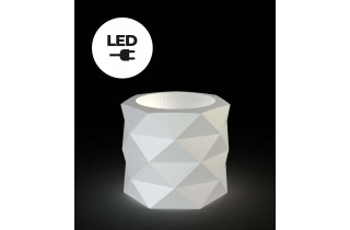 Pot de fleur 60x60x50 MARQUIS led blanc par JM Ferrero - Vondom