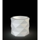 Pot de fleur 60x60x50 MARQUIS led blanc par JM Ferrero - Vondom