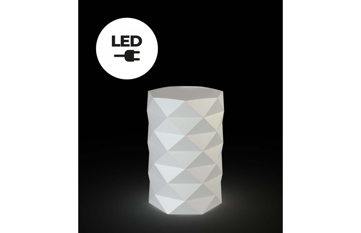 Pot de fleur 40x40x60 MARQUIS led blanc par JM Ferrero - Vondom Pot de fleur 40x40x60 MARQUIS led blanc par JM Ferrero - Vondom