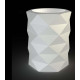 Pot de fleur 80x80x100 MARQUIS led blanc par JM Ferrero - Vondom