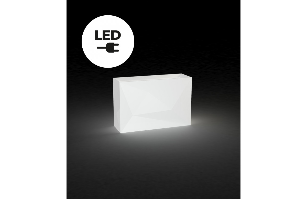 Pot de fleur 40x120x80 FAZ led blanc par Ramon Esteve - Vondom