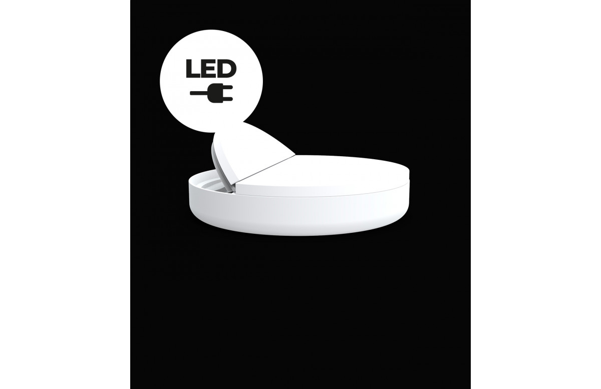 Lit de jardin inclinable ULM led blanc par Ramon Esteve - Vondom