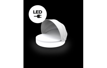 Lit de jardin inclinable ULM led blanc par Ramon Esteve - Vondom