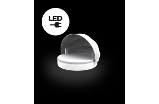 Lit de jardin ULM led blanc par Ramon Esteve - Vondom