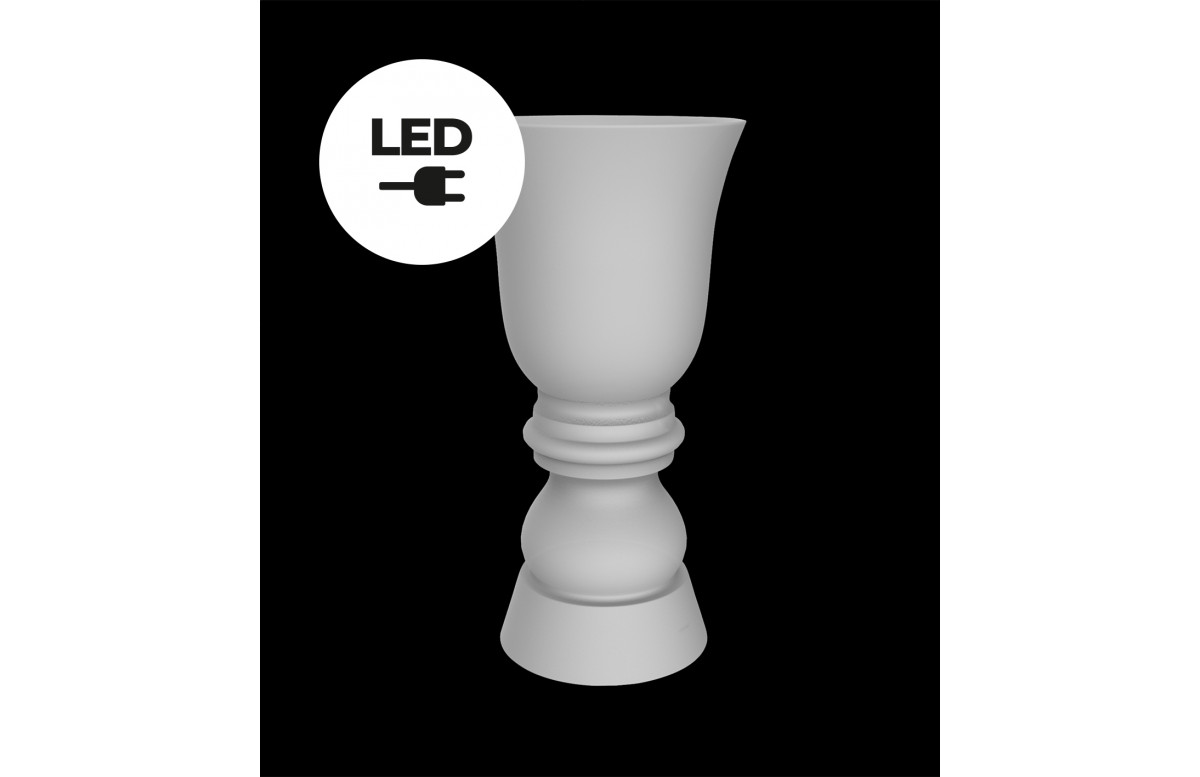 Pot de fleur SUAVE led blanc par Marcel Wanders - Vondom