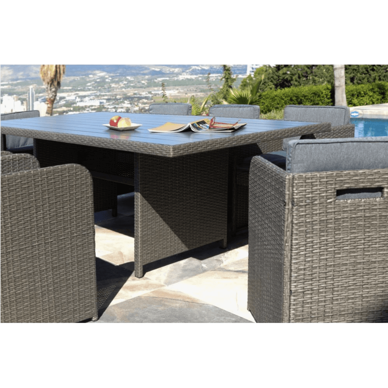 Housse de protection pour salon de jardin 8 fauteuils encastrables