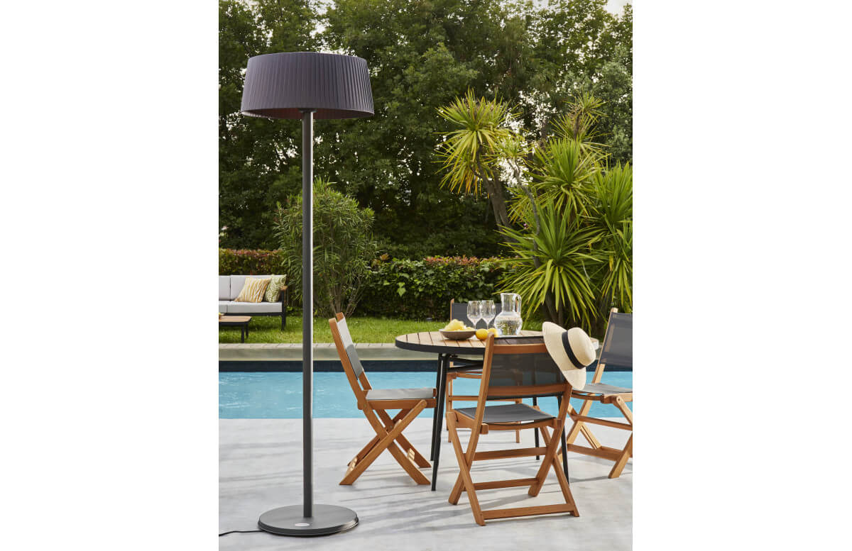 Parasol chauffant extérieur électrique Sirmione gris L - Favex