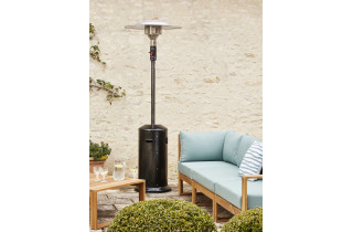 Parasol chauffant extérieur gaz Cosy élégance Noir Favex