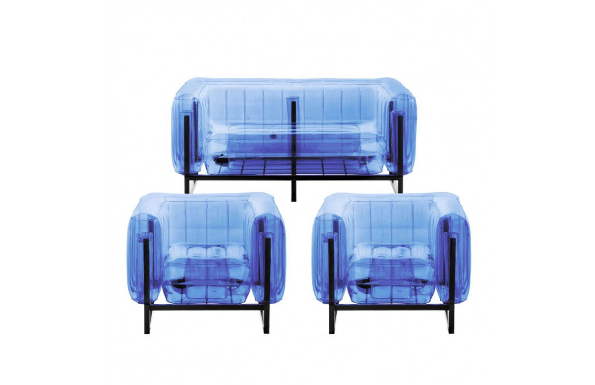 Salon de jardin gonflable YOMI EKO en aluminium et TPU - Mojow Design