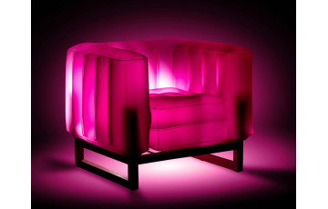 Fauteuil de jardin gonflable YOMI EKO lumineux en aluminium et TPU translucide - Mojow Design