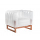 Fauteuil de jardin gonflable YOMI EKO lumineux en bois et TPU translucide - Mojow Design