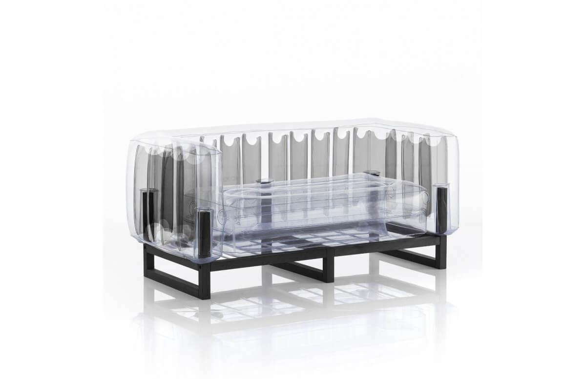 Canapé de jardin gonflable YOMI EKO CRISTAL aluminium et TPU Bi-color - Mojow Design