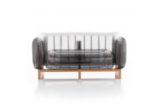 Canapé de jardin gonflable YOMI EKO CRISTAL bois et TPU Bi-color - Mojow Design