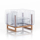 Fauteuil de jardin gonflable YOMI EKO en bois et TPU - Mojow Design