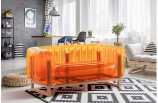Canapé de jardin gonflable YOMI EKO bois et TPU - Mojow Design