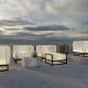 Salon de jardin gonflable avec table basse YOMI EKO lumineux en aluminium et TPU - Mojow Design