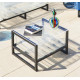 Table basse de jardin gonflable YOKO EKO en aluminium et TPU - Mojow Design