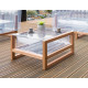 Table basse de jardin gonflable YOKO EKO en bois et TPU - Mojow Design