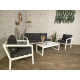 Salon de jardin ACAPULCO 5 personnes en aluminium et dralon-Hevea