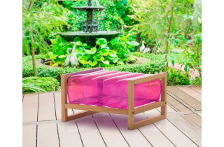 Pouf de jardin gonflable YOKO EKO en bois et TPU - Mojow Design