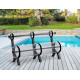 Banc de jardin gonflable ZIBA 3 personnes en aluminium et PVC - Mojow Design