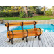 Banc de jardin gonflable ZIBA 3 personnes en aluminium et PVC - Mojow Design