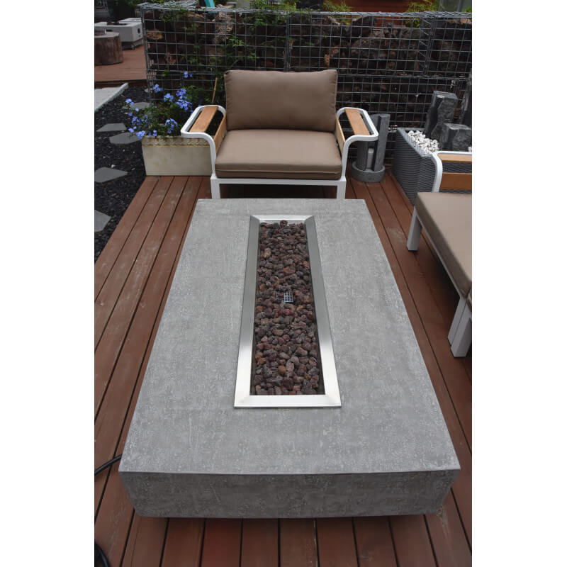 SET complet Table Manhattan braséro au gaz ELEMENTI pour terrasse