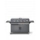 Plancha gaz 4 brûleurs Lola inox sur chariot Brasero