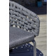 Ensemble table et chaises de jardin en aluminium et céramique CAMARGUE 6 personnes PARIS GARDEN Gris Anthracite