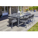 Ensemble table et chaises de jardin en aluminium et céramique CAMARGUE 8 personnes PARIS GARDEN Gris Anthracite