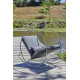 Rocking Chair balancier CAPRERA en textilène et inox DCB GARDEN Gris