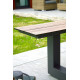 Table salon de jardin en aluminium et HPL pour 4 personnes Paris Garden VANCOUVER anthracite