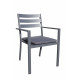 Fauteuil de jardin empilable PELOSA en aluminium DCB GARDEN Gris Anthracite