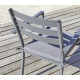 Fauteuil de jardin empilable PELOSA en aluminium DCB GARDEN Gris Anthracite