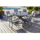 Ensemble table et chaises de jardin à rallonge PELOSA en aluminium 6 personnes DCB GARDEN Gris Anthracite