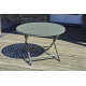 Table ronde de jardin pliante MARIUS en aluminium CITY GARDEN